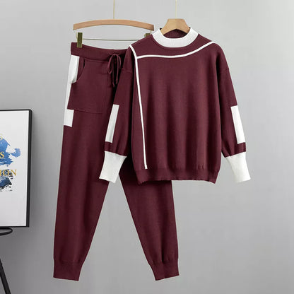 Damen Strick-Set Pullover und Hose Komfort