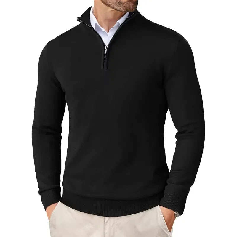 Herren Pullover Modern Frontreißverschluss
