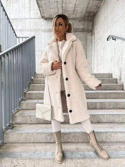 Lange Damenjacke Weich Softprint