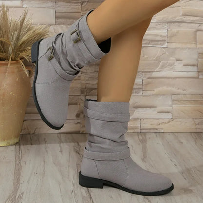 Modische Denim Stiefel Damen