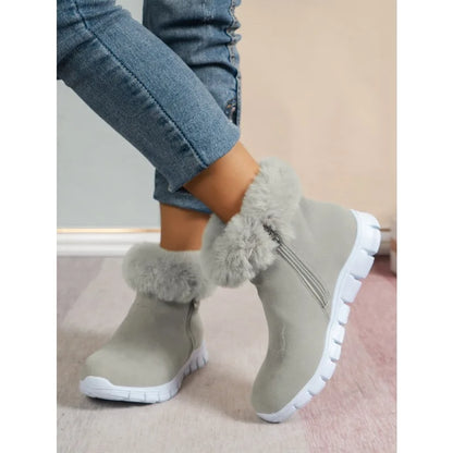 Weiche Winterschuhe Runde Zehe Plüsch