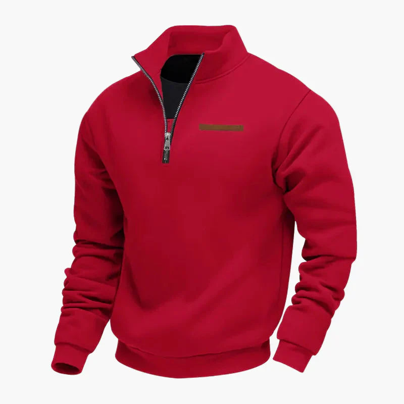 Praktischer Reisepullover Stehkragen Sweatshirt