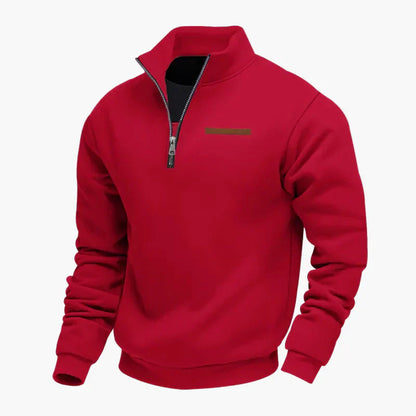 Praktischer Reisepullover Stehkragen Sweatshirt