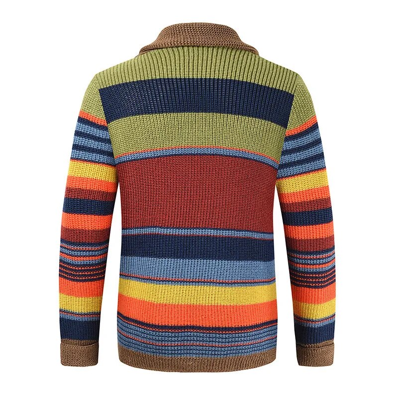 Modische Strickjacke Herren Geometrisch Farbenfroh - IdealeKleiden