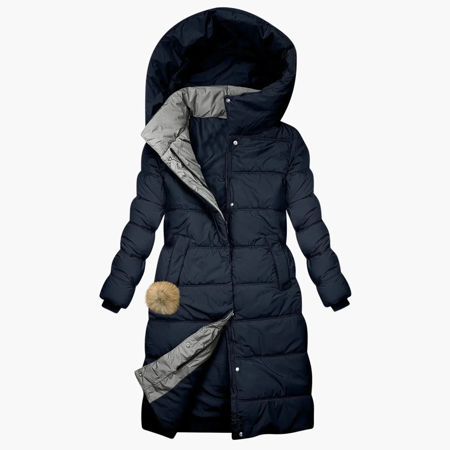 Winter Steppmantel Damen | Langer, Winddichter Parka Mantel