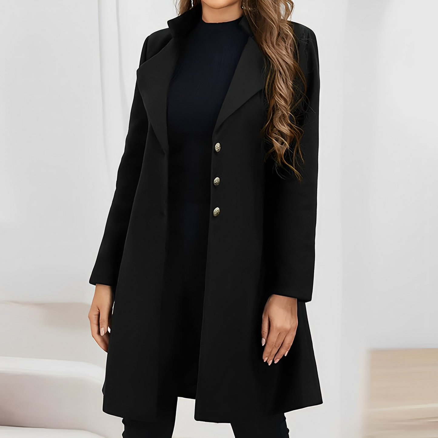 Eleganter Winterüberrock Damen Mantel - IdealeKleiden