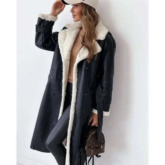 Eleganter Damen Wintermantel Stilvoll - IdealeKleiden