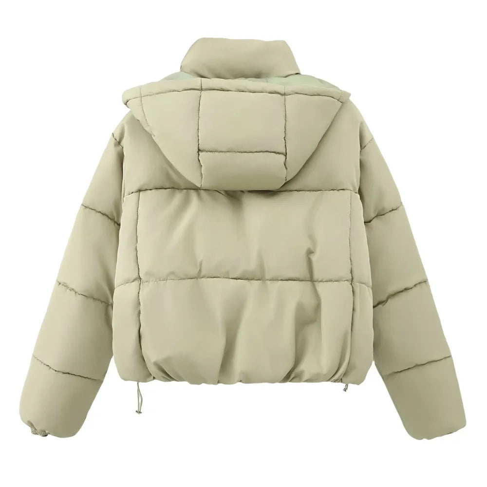 Kurze Kapuzenjacke Casual Style - IdealeKleiden