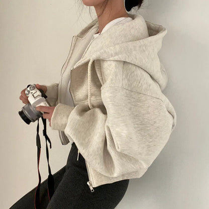 Emy - Übergrößene Sweatshirts Mit Reißverschluss