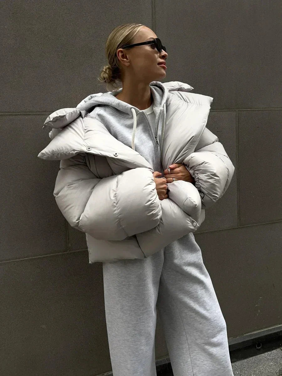 Stylische Steppjacke Anthrazit Damen