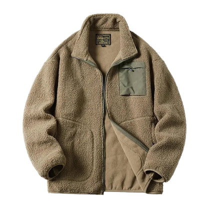Unisex Fleecejacke Outdoor Stil Reißverschluss
