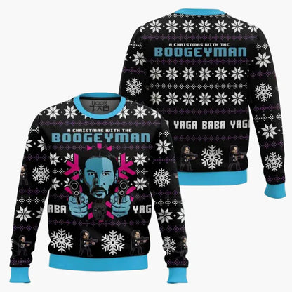 Witziger Weihnachtspullover Lustig Wick-Mas Fan-Design