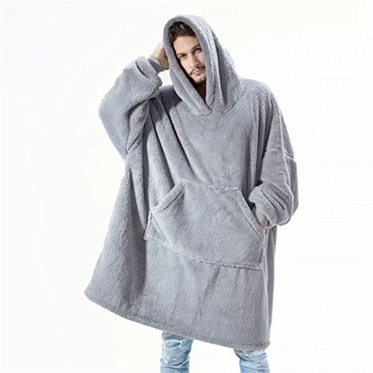 Großer Flanell Hoodie für Herren Damen