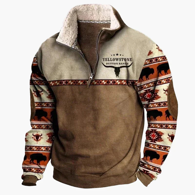 Stylisher Western Pullover Azteken Muster