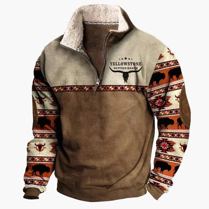 Stylisher Western Pullover Azteken Muster