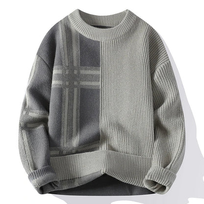 Herren Winter-Pullover Colorblock-Design Modern