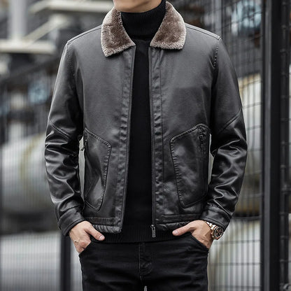 Lederjacke Biker Stil Schnitt