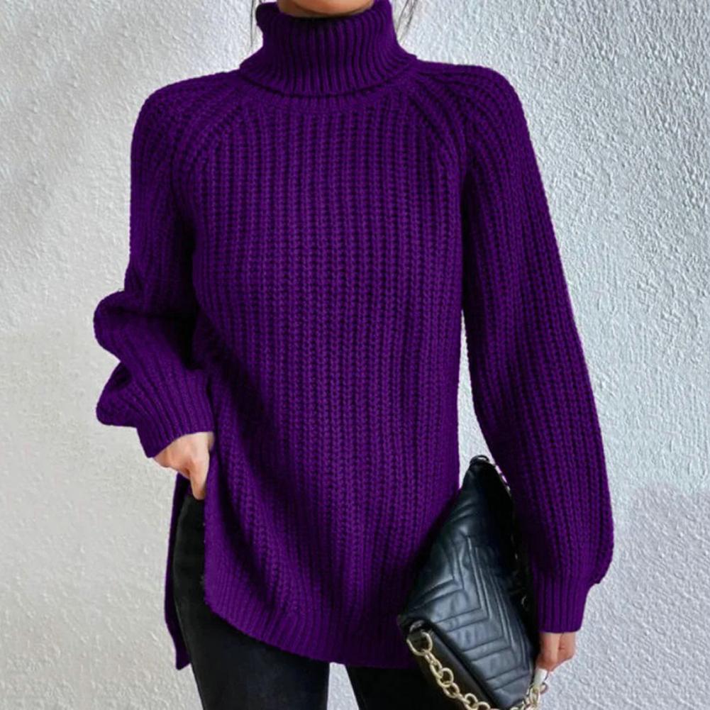 Weicher Rollkragen Pullover Damen