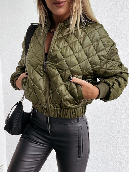 Stylische Damen Bomberjacke Mit Taschen