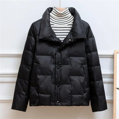 Leichte Daunenjacke Stehkragen Damen