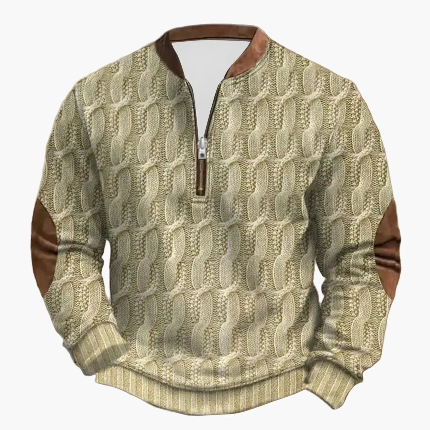 Outdoor Langarm-Pullover Stehkragen