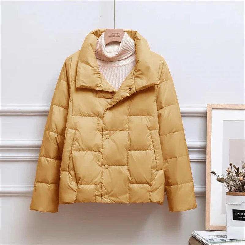 Leichte Daunenjacke Stehkragen Damen