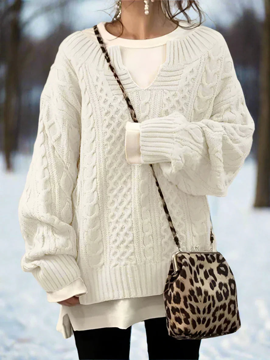 Große Strickpullover Weich Wolle Übergröße