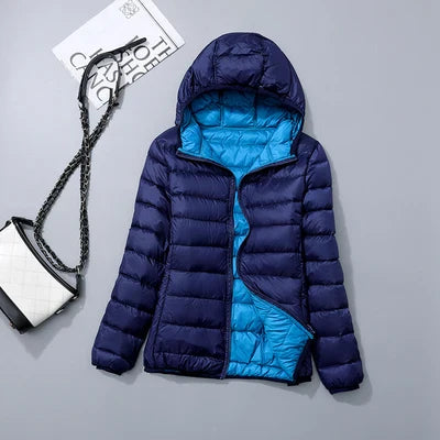Kapuzen-Daunenjacke Warm Winter