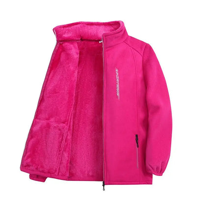 Weicher Fleece Cardigan Zip Auf