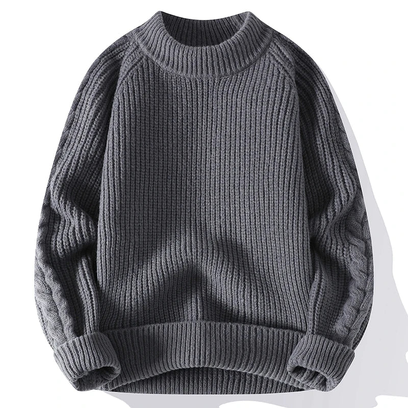 Herren Pullover Grobstrick Klassik Design