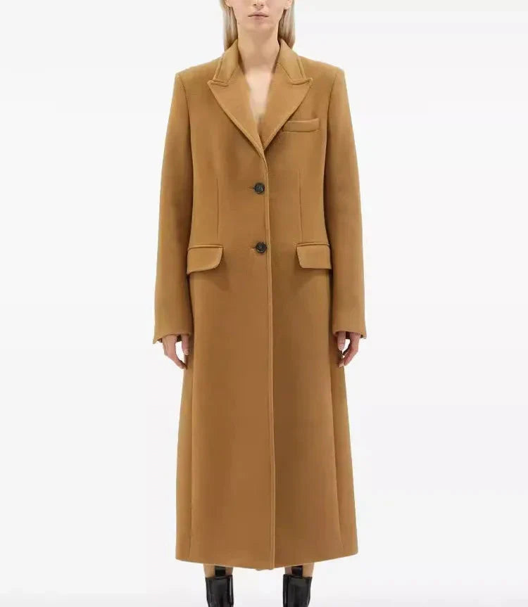 Eleganter Camel Wintermantel