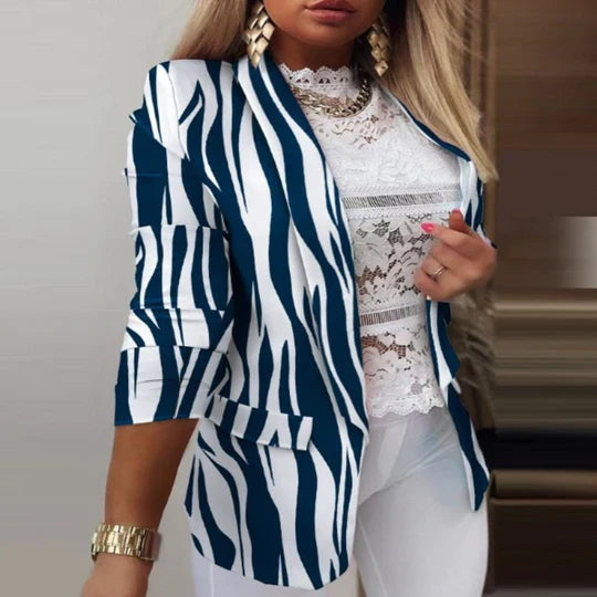 Damen Blazer Langarm Tie-Dye Trendig