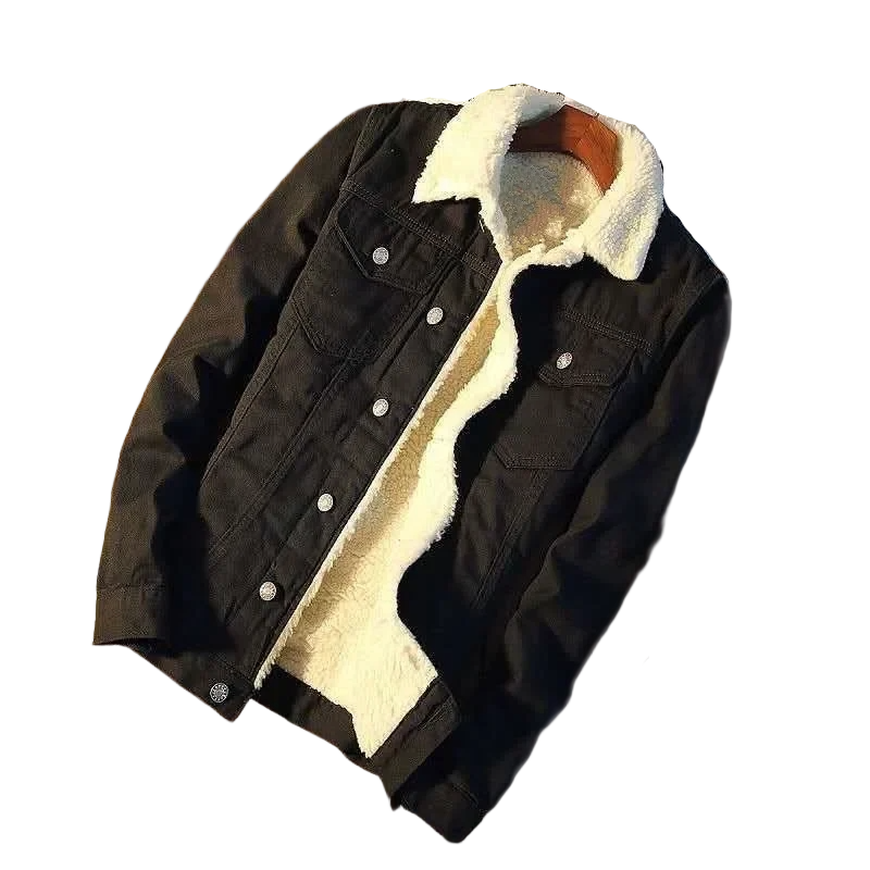 Stylische Übergangsjacke Lammfell Optik