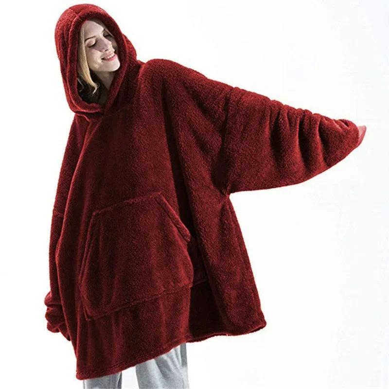 Großer Flanell Hoodie für Herren Damen