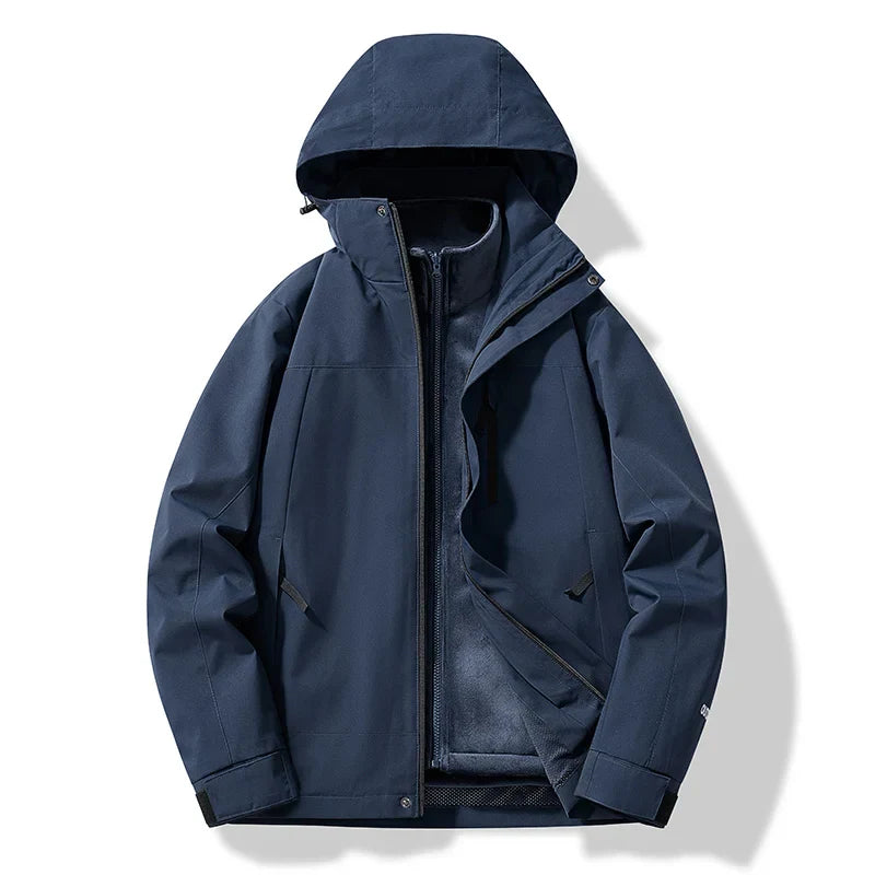 Herren Winterjacke Warm Kapuze Outdoor