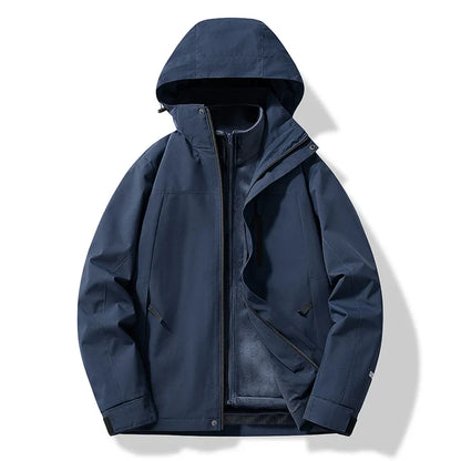 Herren Winterjacke Warm Kapuze Outdoor