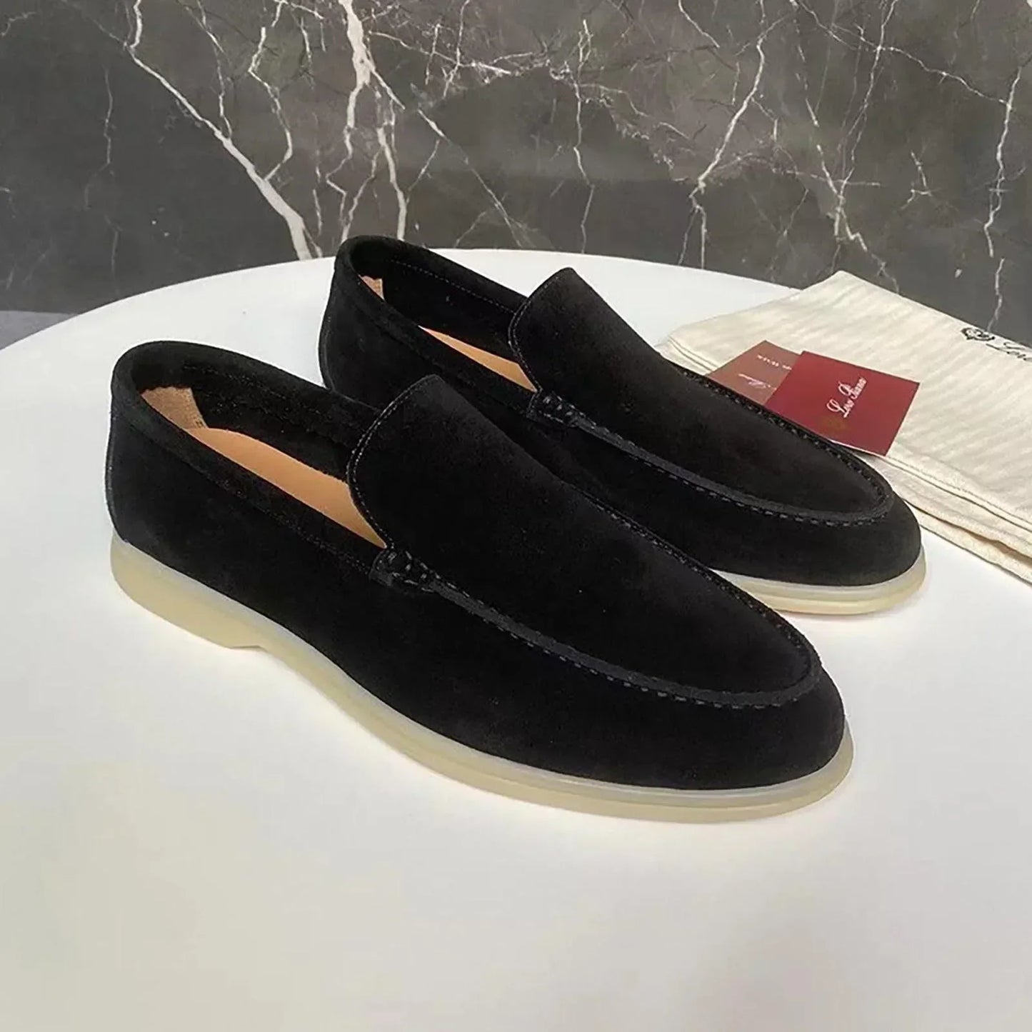 Herren Halbschuhe Klassik Eleganz Schnürsenkellos