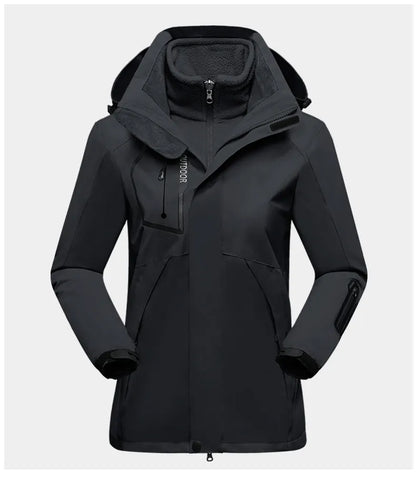 Praktische Damenjacke 3-in-1 Outdoor Schutz