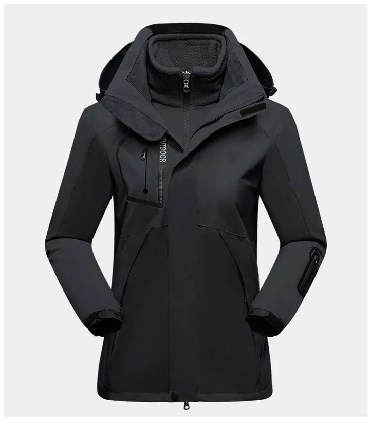 Praktische Damenjacke 3-in-1 Outdoor Schutz