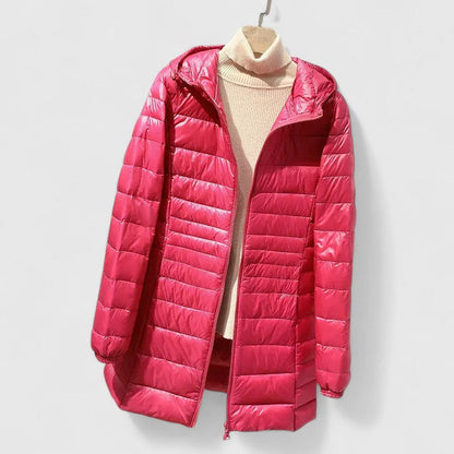 Damen Steppmantel Winter Warm Reißverschluss