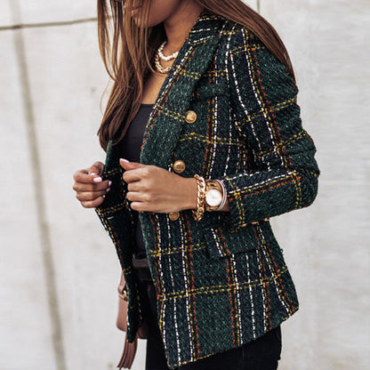 Eleganter Blazer Zwei-Reihe Knöpfe