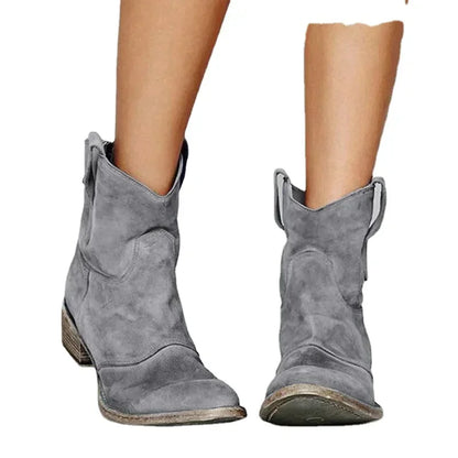 Stilvolle Stiefeletten Leder Spitze Elegant