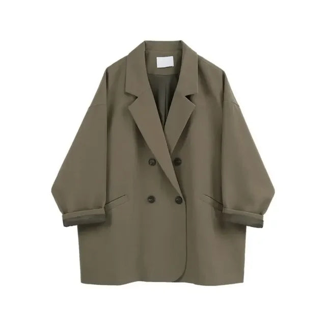 Stylischer Doppelreihen Blazer Übergröße