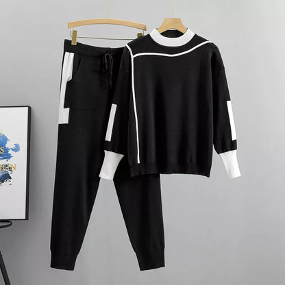 Damen Strick-Set Pullover und Hose Komfort