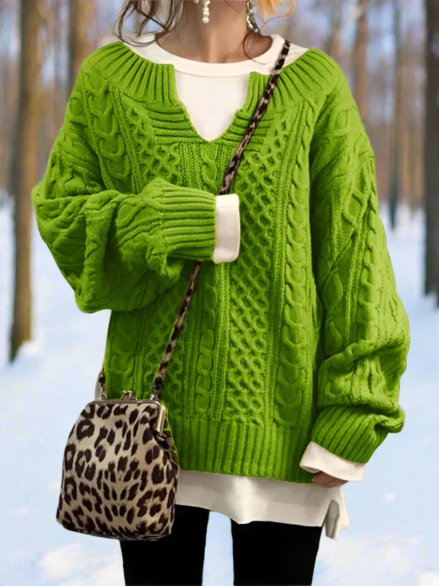 Große Strickpullover Weich Wolle Übergröße