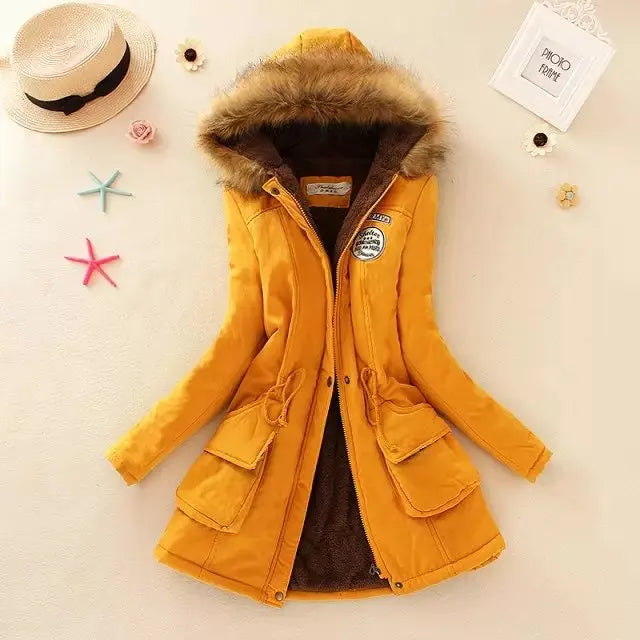 Herbst Winter Jacke Damen Slim Fit Gepolstert
