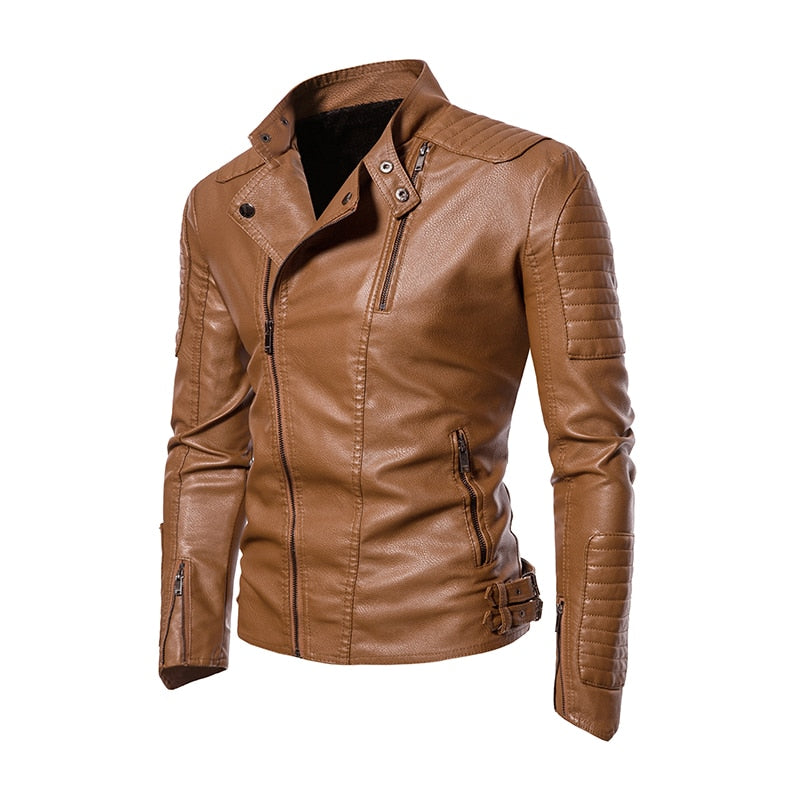 Ryan Storm Lederjacke Biker Stil - IdealeKleiden