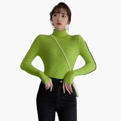 Herbst Pullover Langarm Warm Gerippt