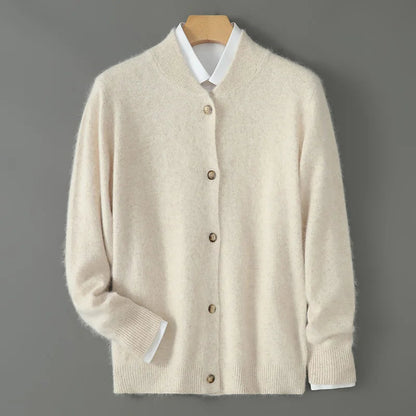 Damen Strickjacke Soft mit Knöpfen Vorne