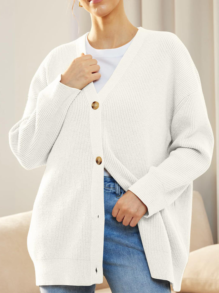 Herbstweste Frauen Gemütlich Gestrickt